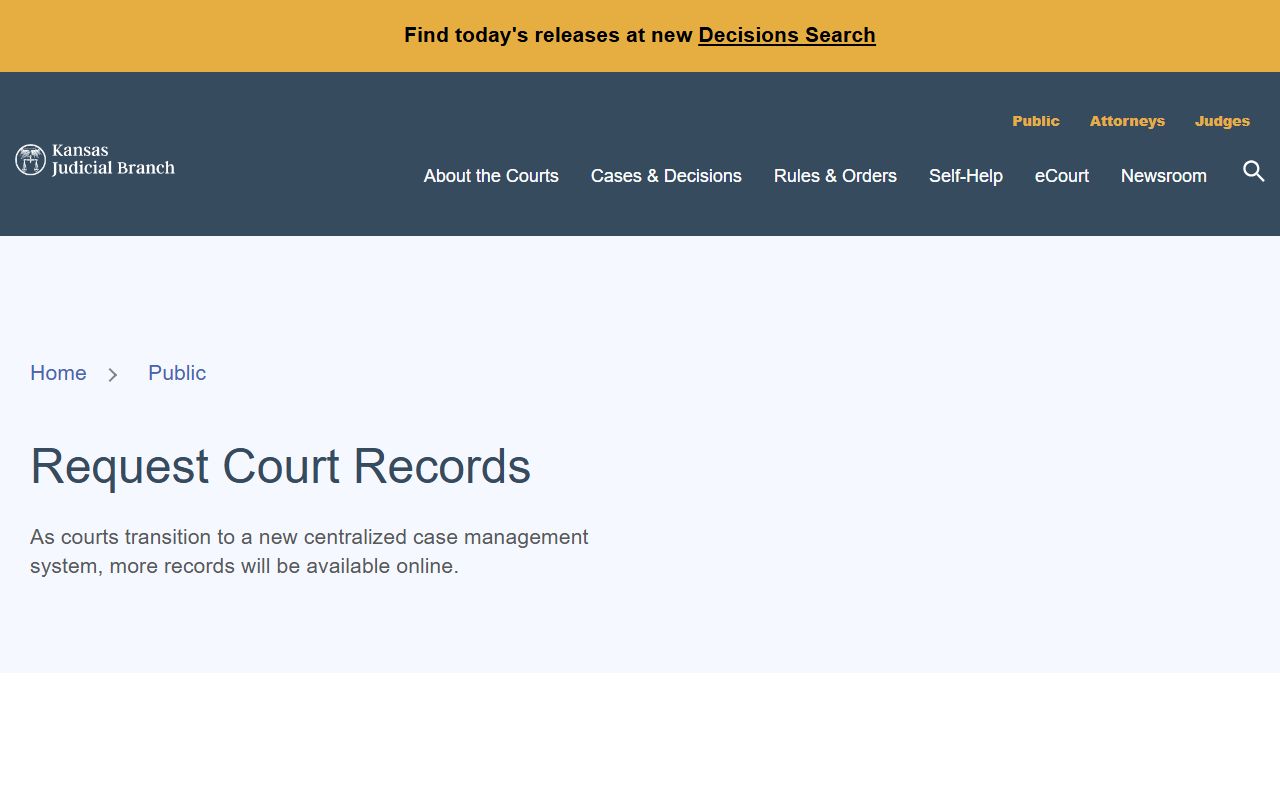 Neosho County Clerk of the District Court records request guidance