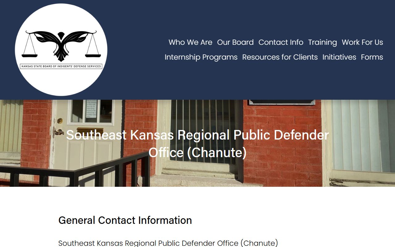 Neosho County District Court public defender office listing