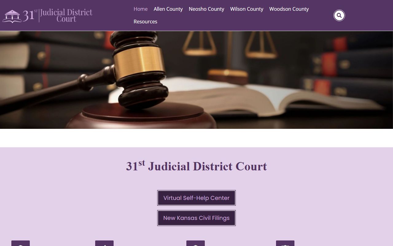 Neosho County court records 31st Judicial District homepage