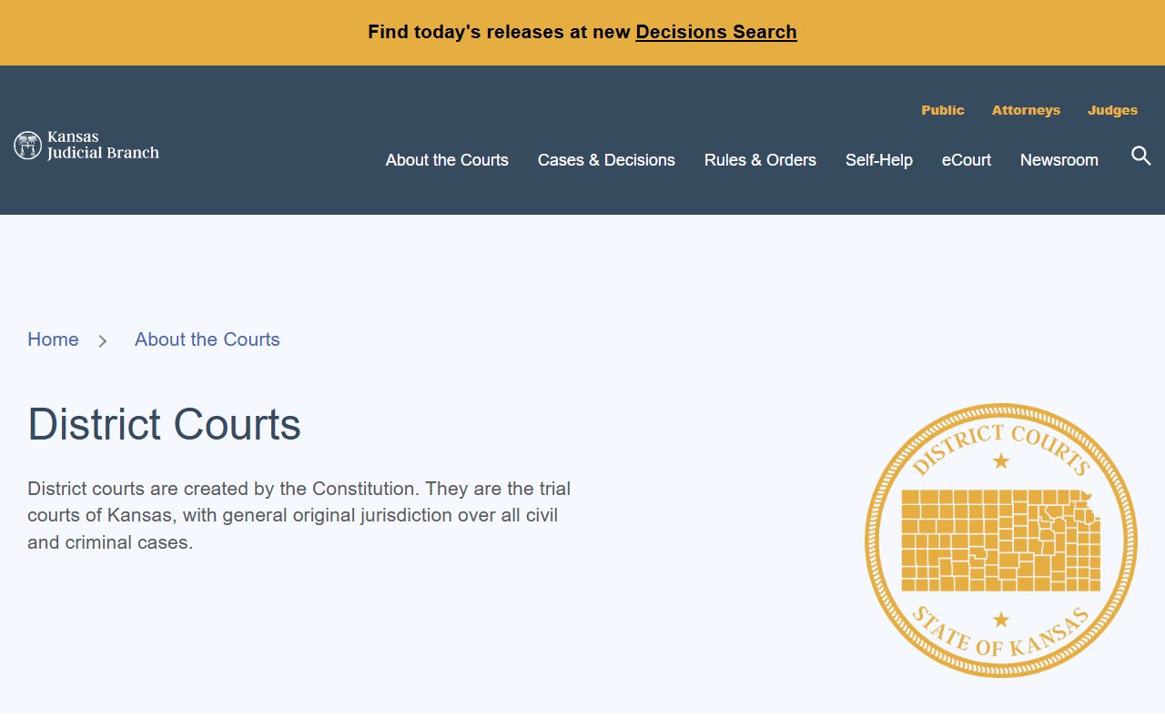 Neosho County court records Kansas district courts overview