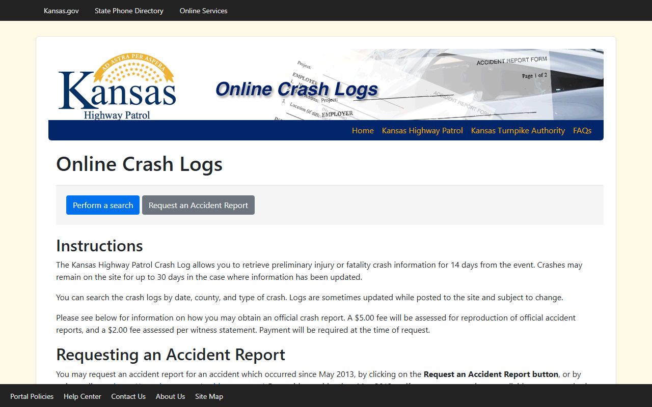 Neosho County inmate records Kansas Highway Patrol crash log